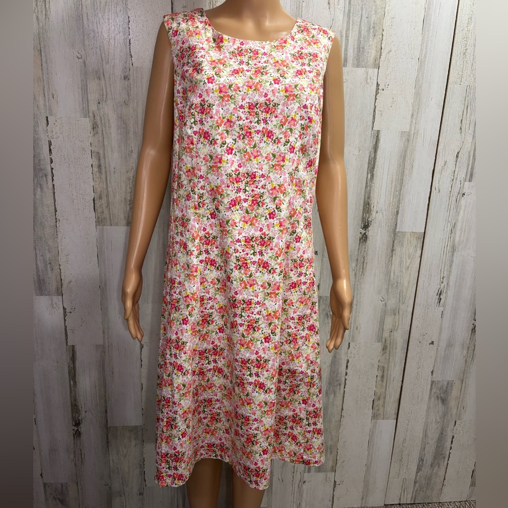 RN Studio Plus Size Pink Floral‎ Midi Dress